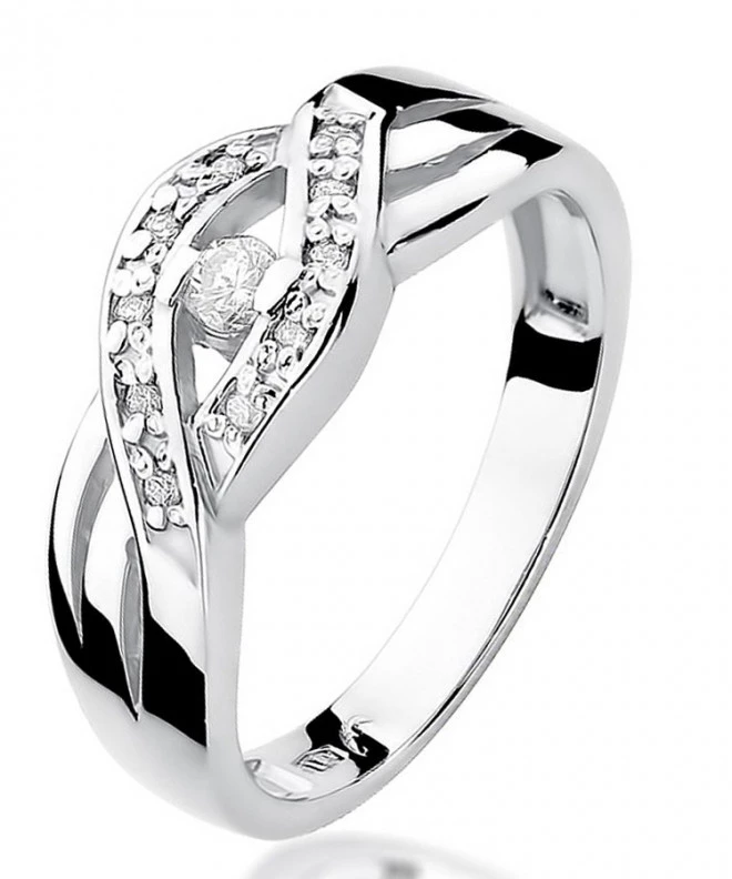 Inel Bonore - Aur Alb 585 - Diamant 0,05 ct 107861