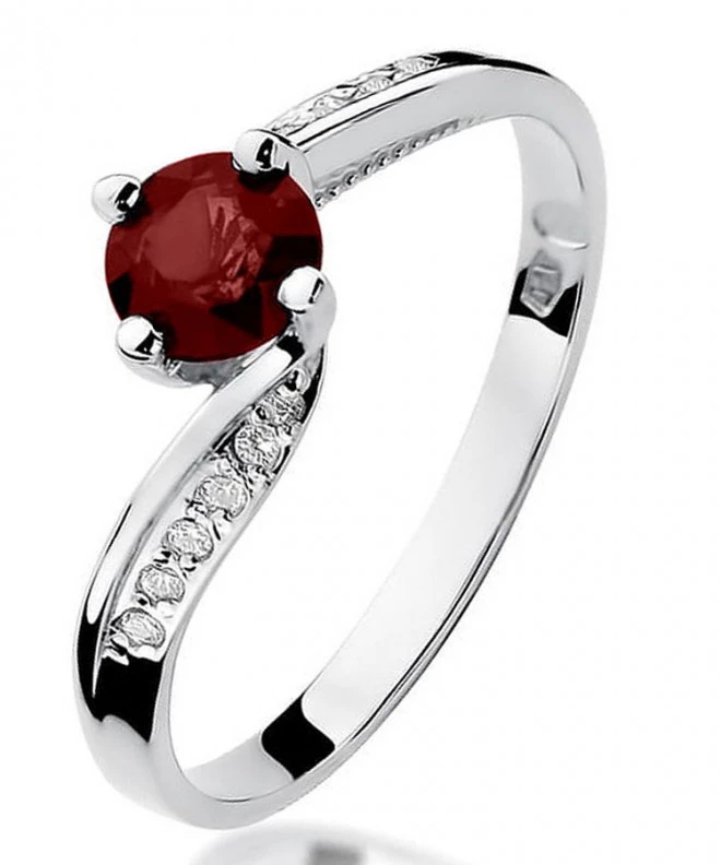 Inel Bonore - Aur Alb 585 - Rubin 0,6 ct 121355