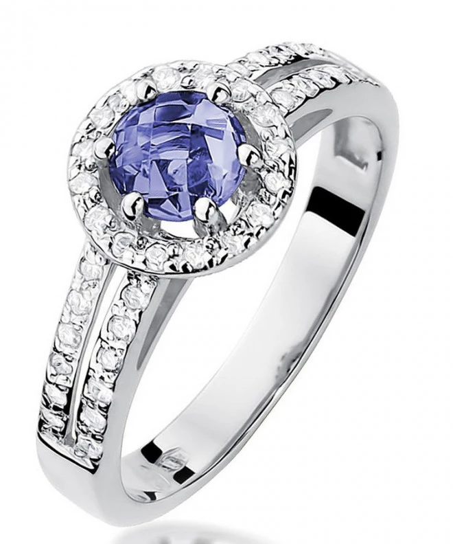 Inel Bonore - Aur Alb 585 - Tanzanit 0,5 ct 125478