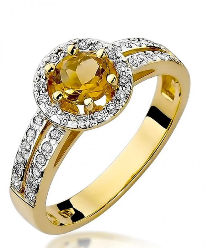 Inel Bonore - Aur 585 - Citrin 0,5 ct 93373