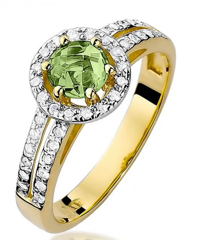 Inel Bonore - Aur 585 - Olivină 0,6 ct 94409