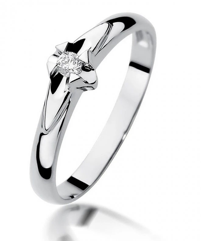 Inel Bonore - Aur Alb 585 - Diamant 0,04 ct 106820