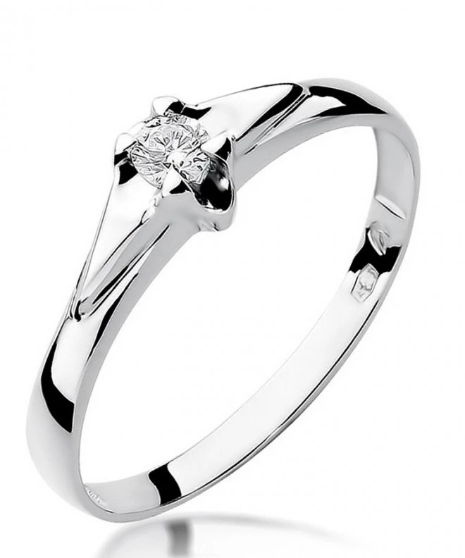 Inel Bonore - Aur Alb 585 - Diamant 0,1 ct 107862
