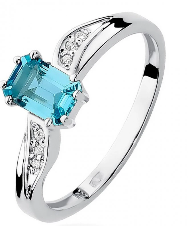 Inel Bonore - Aur Alb 585 - Topaz 0,65 ct 127599