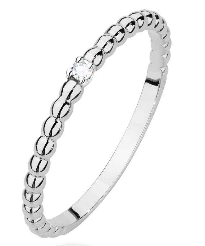 Inel Bonore - Aur Alb 585 - Diamant 0,02 ct 106807