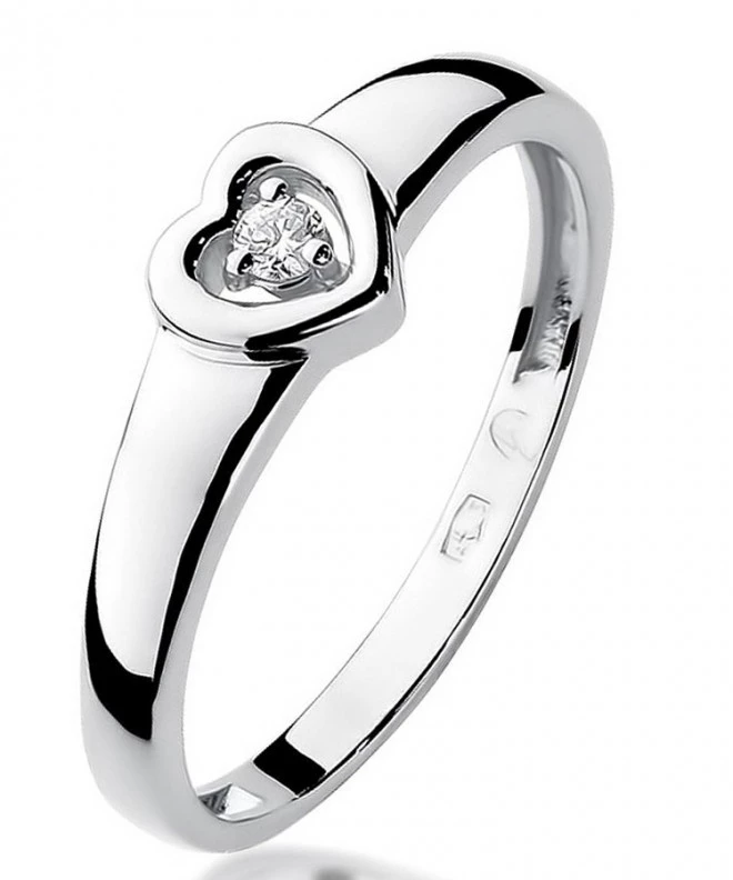 Inel Bonore - Aur Alb 585 - Diamant 0,04 ct 106812