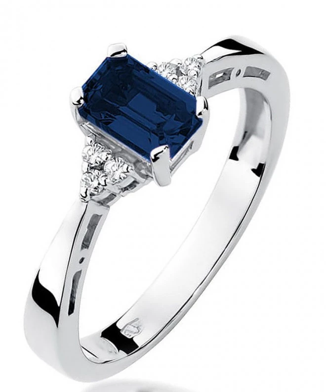 Inel Bonore - Aur Alb 585 - Safir 0,6 ct 122392