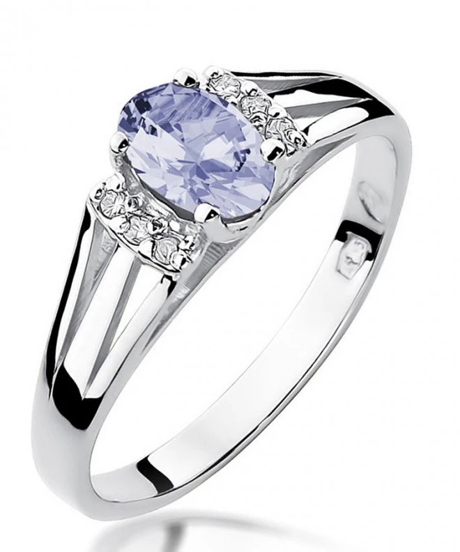 Inel Bonore - Aur Alb 585 - Tanzanit 0,4 ct 125460