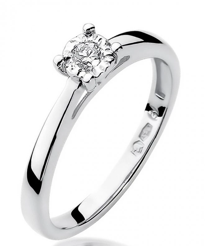 Inel Bonore - Aur Alb 585 - Diamant 0,08 ct 107846