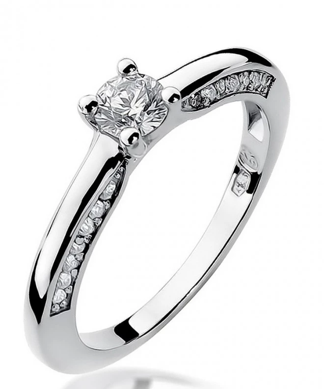 Inel Bonore - Aur Alb 585 - Diamant 0,3 ct 116227