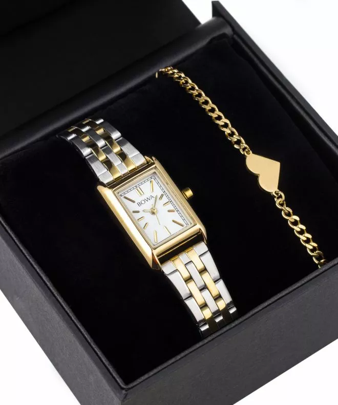 Ceas dama BOWA Paris White Silver-Gold Steel 20 Gift Set PS194-54-148S-419-02