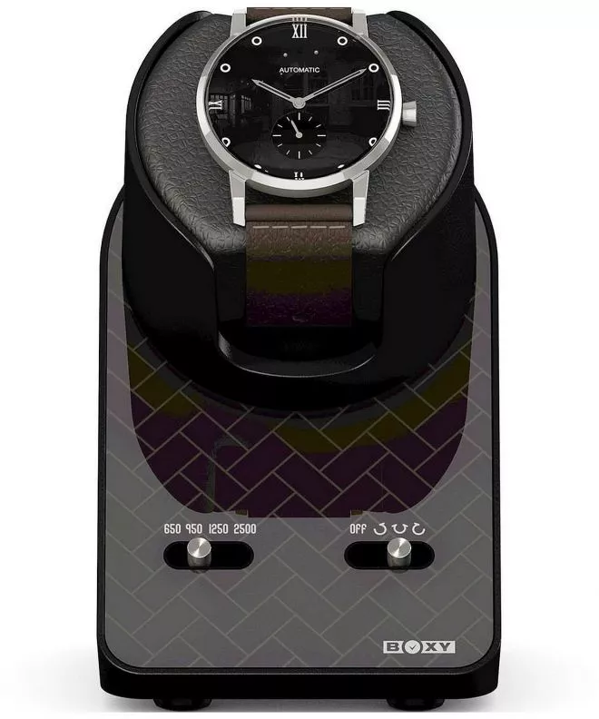 Cutie Intors Ceasuri Beco Technic Beco Technic Boxy BLDC Nightstand EXT Black Modular pentru 1 ceas cu cablu USB 309134