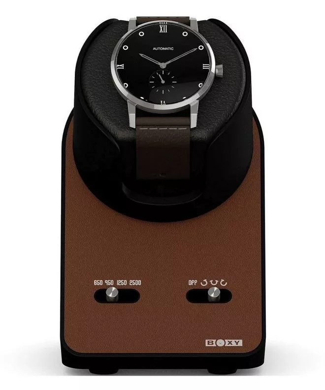 Cutie Intors Ceasuri Beco Technic Boxy BLDC Nightstand EXT Brown modulare de ceasuri pentru 1 ceas cu cablu USB 309138