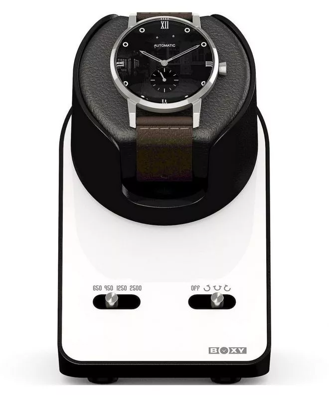 Cutie Intors Ceasuri Beco Technic Boxy BLDC Nightstand Pure White de ceasuri pentru 1 ceas cu cablu USB 309137