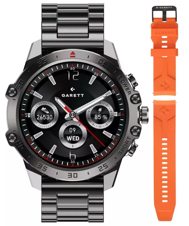 Smartwatch barbatesc Garett V14 Negru SET 5904238486832