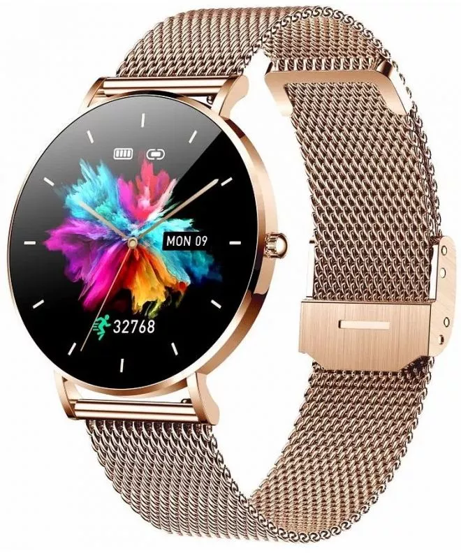 Smartwatch Dama Manta Alexa Auriu SET SWU501GD