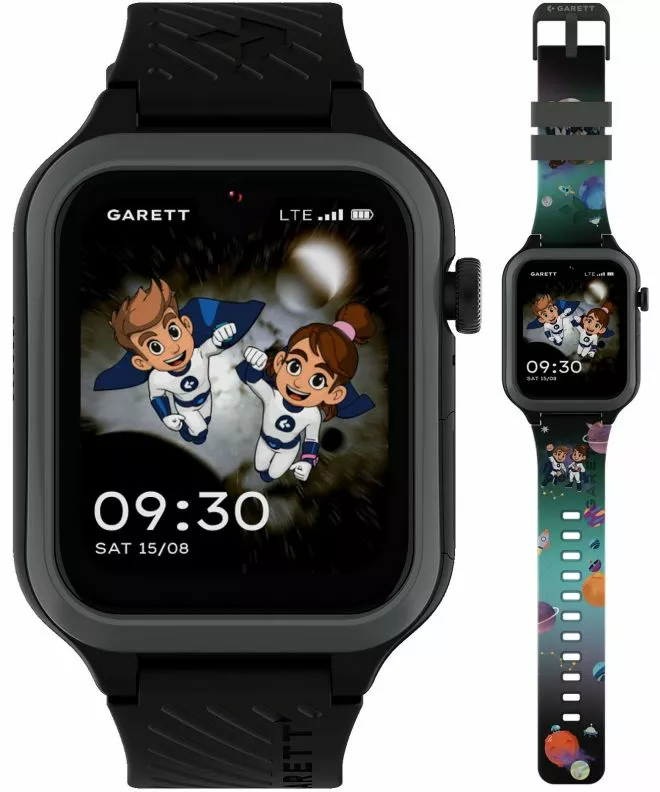 Smartwatch pentru copii Garett Kids Essa AI 4G Negru SET 5904238487266