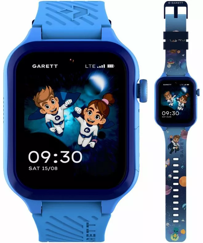 Smartwatch pentru copii Garett Kids Essa AI 4G Albastru SET 5904238487273