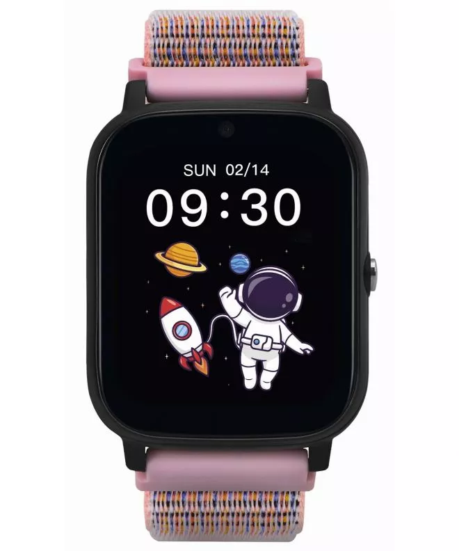 Smartwatch pentru copii Garett Kids Tech 4G Roz Velcro 5904238484999