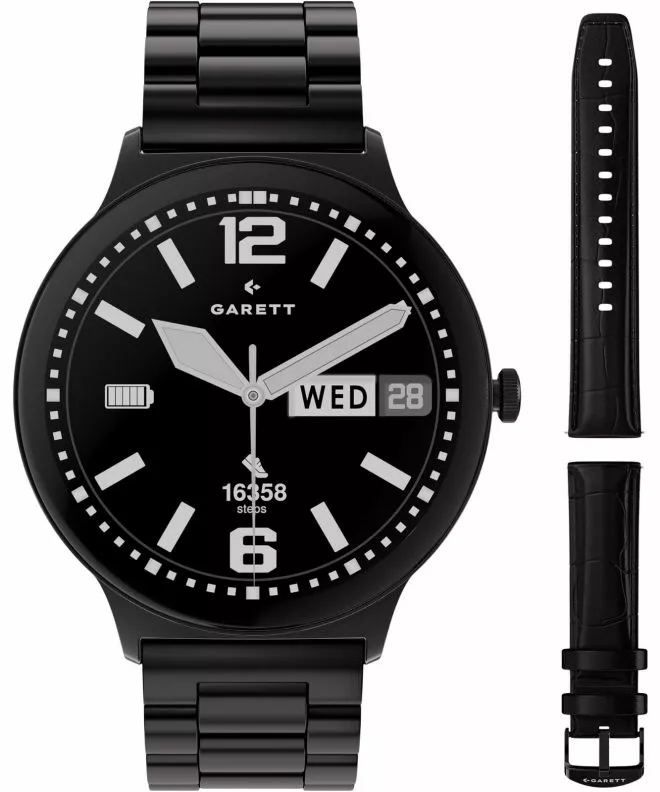 Smartwatch barbatesc Garett Quantum Glow Black SET 5904238487570