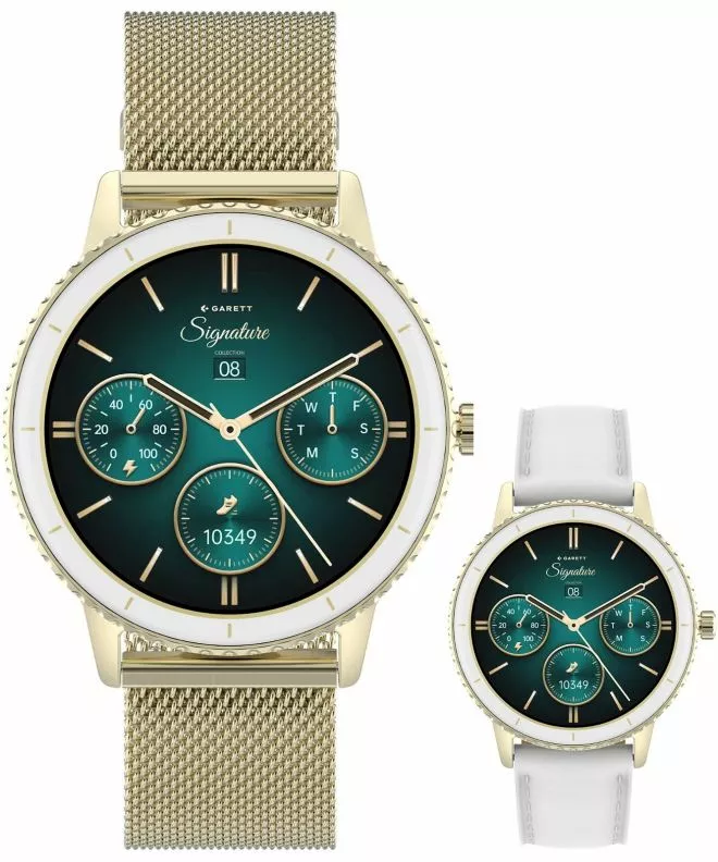 Smartwatch dama Garett Signature Grace Gold Mesh SET 5904238485057