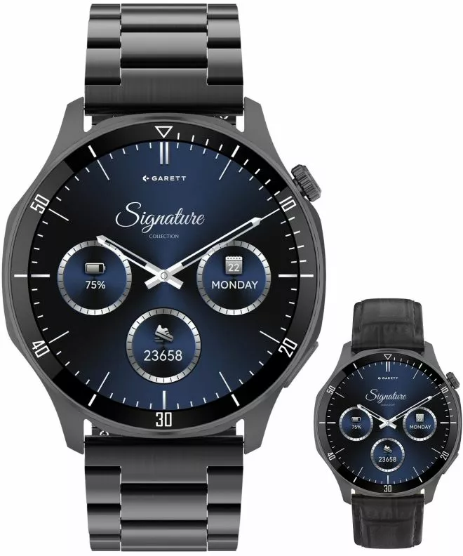 Smartwatch barbatesc Garett Signature Prime Black Solid SET 5904238485149