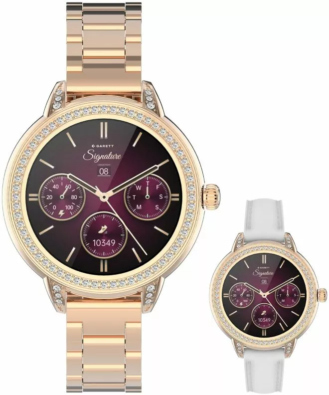 Smartwatch dama Garett Signature Stella Rose Gold Solid SET 5904238485101