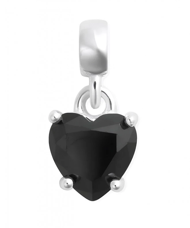 Pandantiv Daniel Wellington Heart Black Crystal Charm Silver DW00401052