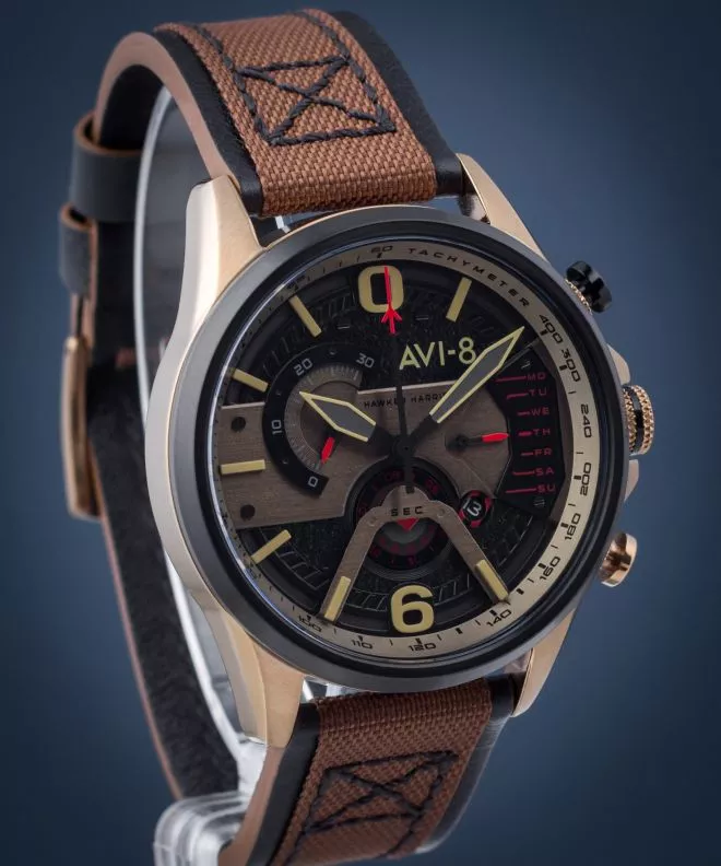 Ceas Barbatesc AVI-8 Hawker Harrier II Retrograde Chronograph AV-4056-06