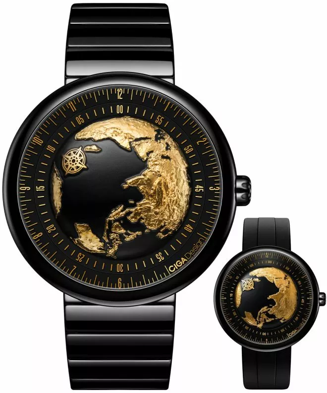 Ceas barbatesc Ciga Design U Series Blue Planet II Gilded Age Automatic SET U033-BG01-6B7B