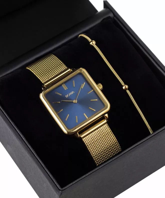 Ceas dama BOWA Vienna Navy Blue-Gold Mesh 29 VI294-34-164M-419-04