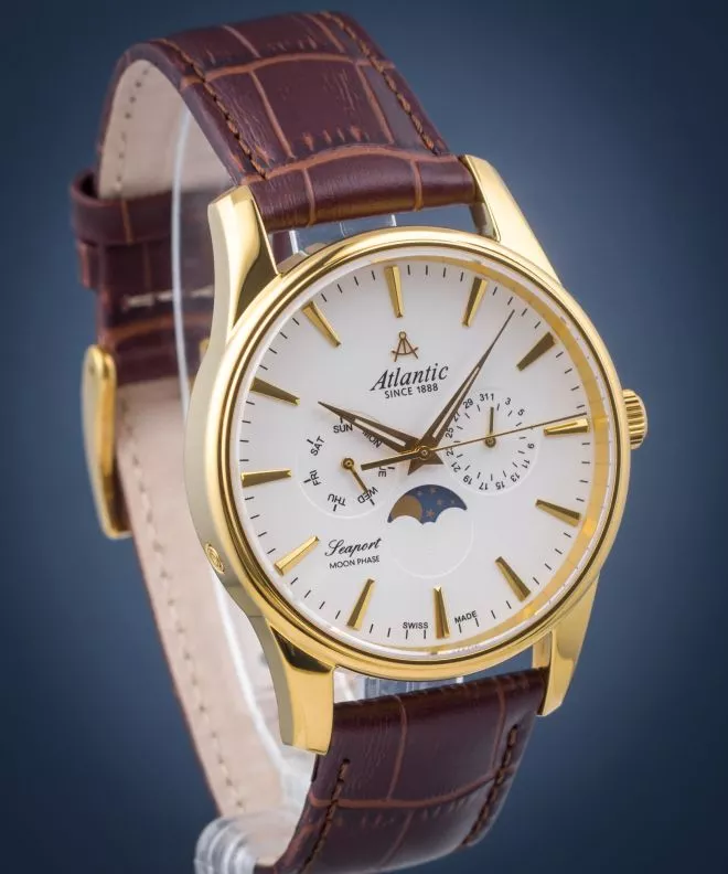 Ceas Barbatesc Atlantic Seasport Moon Phase 56550.45.21