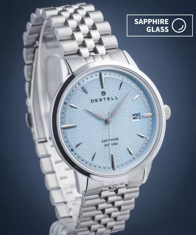 Ceas barbatesc DESTELL Pictor Ice Blue Silver Steel Sapphire PT405-05-205J