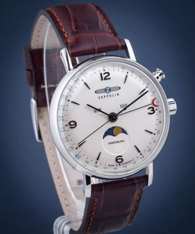 Ceas Barbatesc Zeppelin Hindenburg Moonphase 8076-5