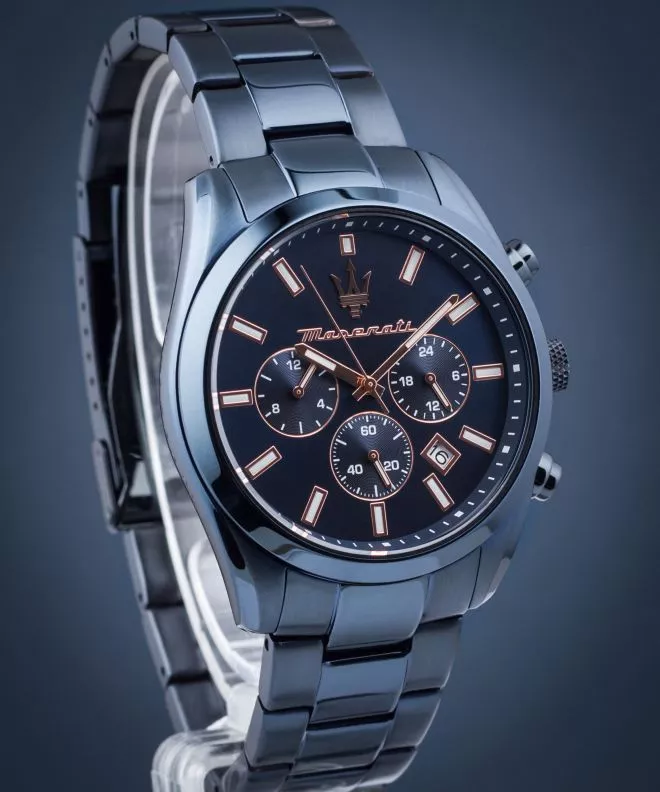 Ceas barbatesc Maserati Attrazione Chronograph Blue Edition R8873626003