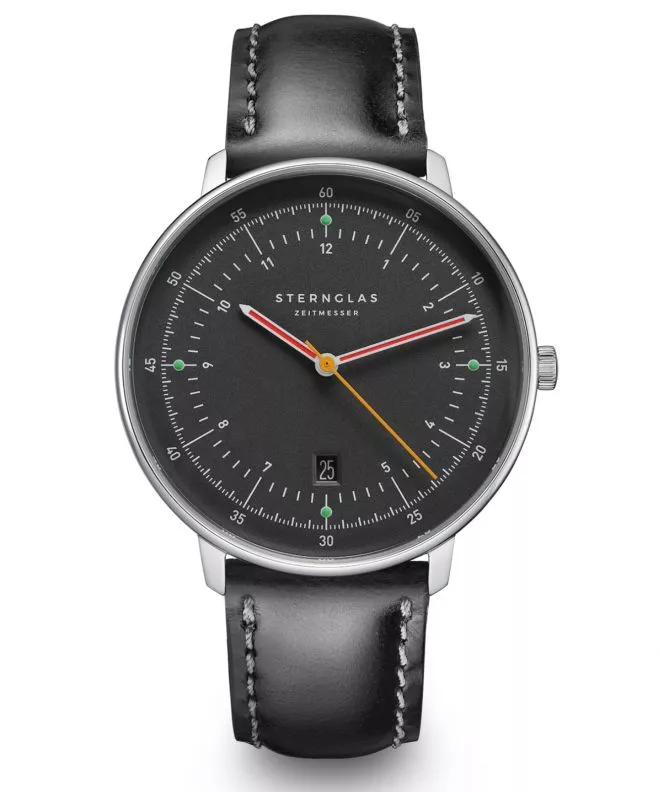 Ceas barbatesc Sternglas Hamburg Neugraphit Automatic S02-HH39-BR02