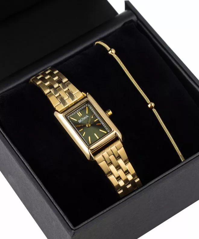 Ceas dama BOWA Paris Green-Gold Steel 20 Gift Set PS194-04-144S-419-04