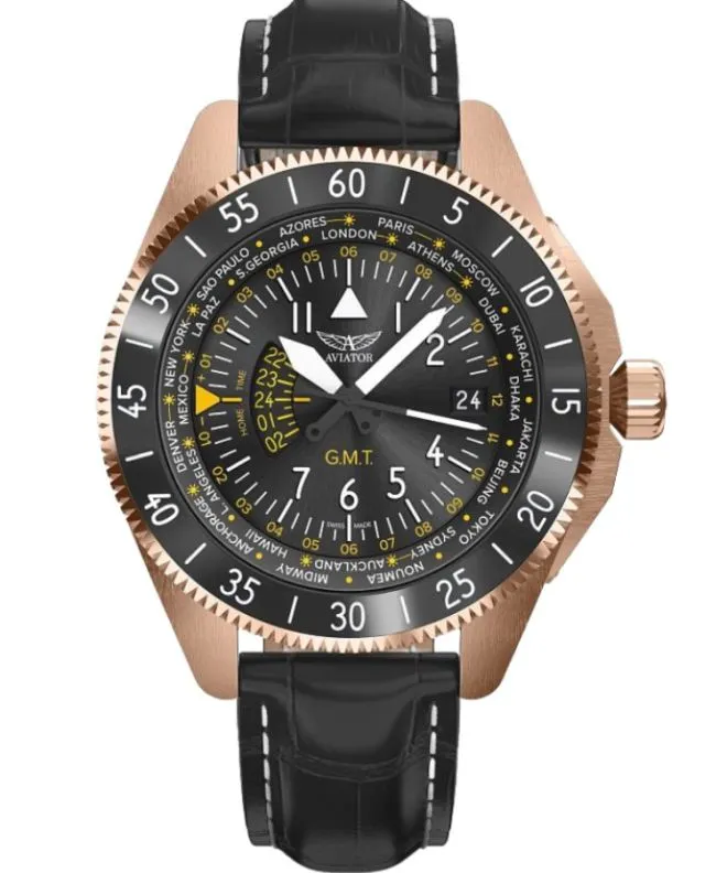 Ceas barbatesc Aviator Airacobra GMT V.1.37.2.307.4
