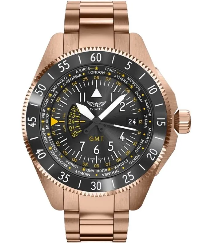 Ceas barbatesc Aviator Airacobra GMT V.1.37.2.307.5
