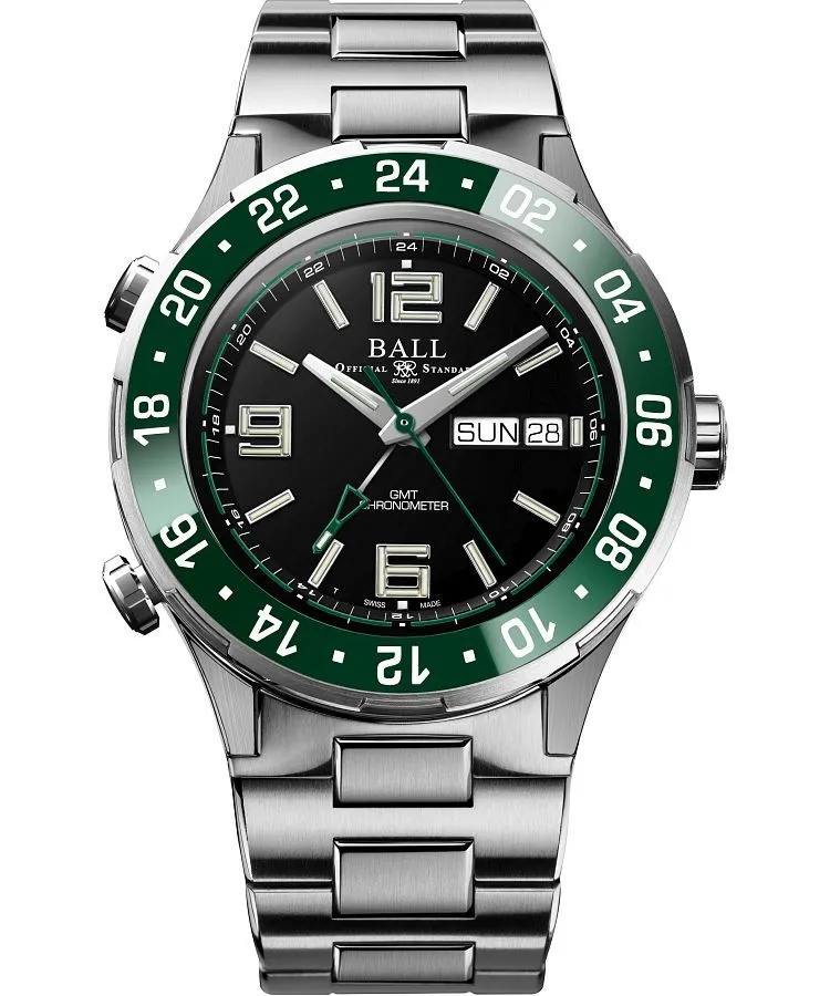 Ceas barbatesc Ball Roadmaster Marine GMT Automatic Titanium Chronograph Limited Edition DG3000A-S5C-BK