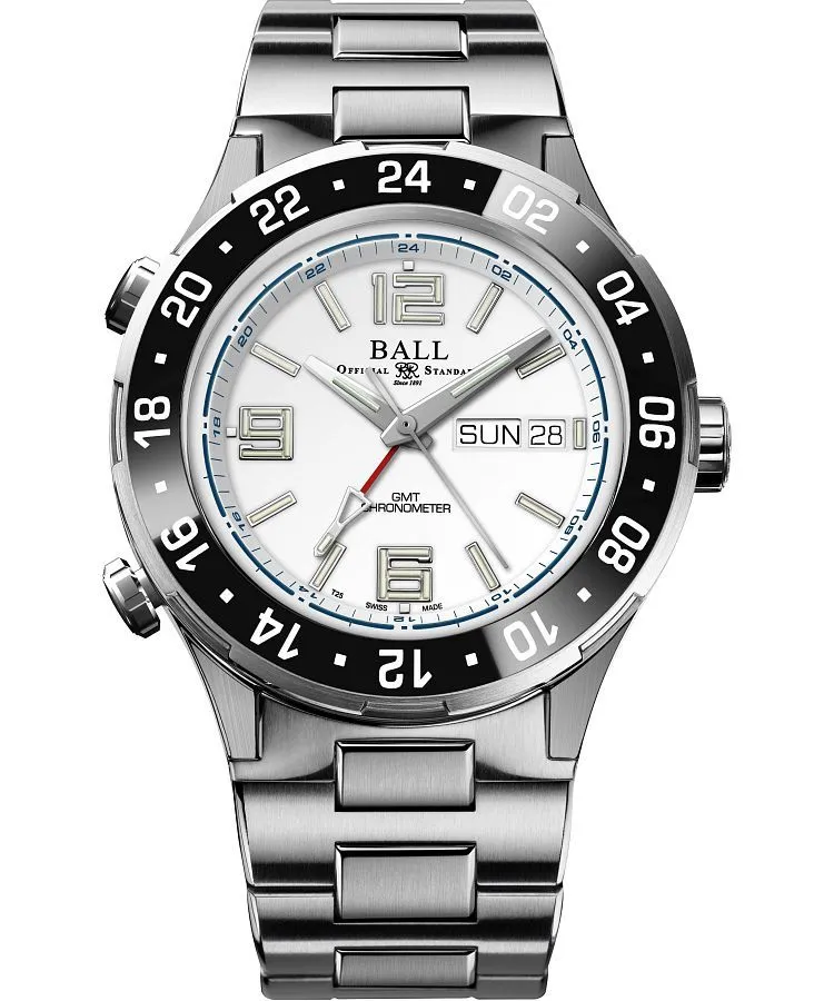 Ceas barbatesc Ball Roadmaster Marine GMT Automatic Titanium Chronograph Limited Edition DG3000A-S7CJ-WH