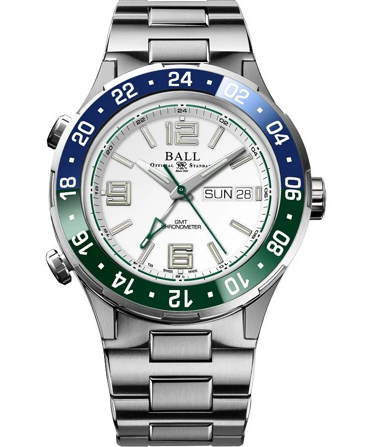 Ceas barbatesc Ball Roadmaster Marine GMT Automatic Titanium Chronograph Limited Edition DG3030B-S9CJ-WH