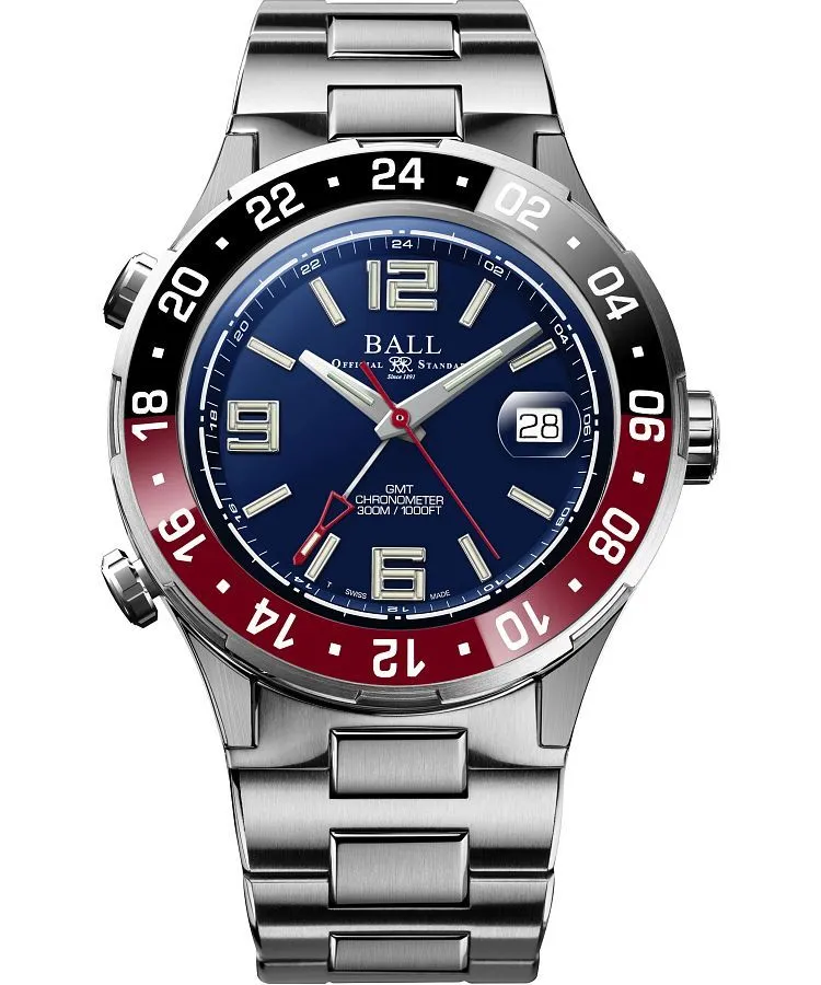 Ceas barbatesc Ball Roadmaster Pilot GMT Automatic Titanium Chronograph Limited Edition DG3038A-S1C-BE