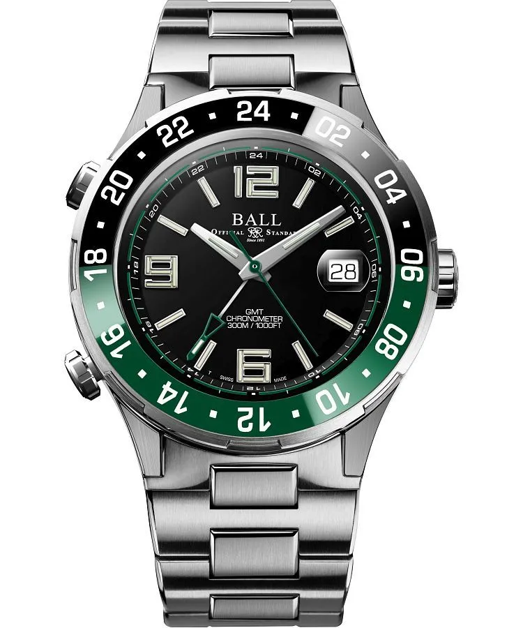 Ceas barbatesc Ball Roadmaster Pilot GMT Automatic Titanium Chronograph Limited Edition DG3038A-S3C-BK
