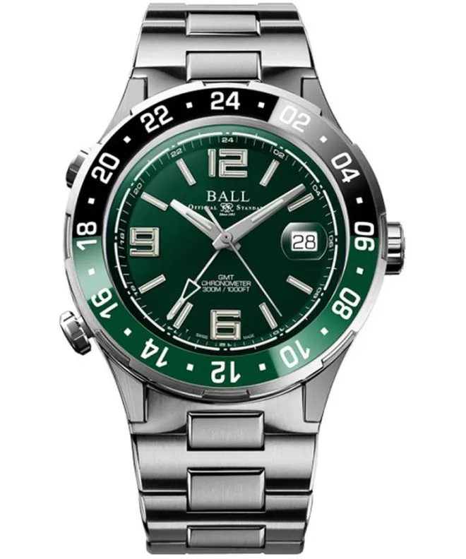 Ceas barbatesc Ball Roadmaster Pilot GMT Automatic Titanium Chronograph DG3038A-S3C-GR