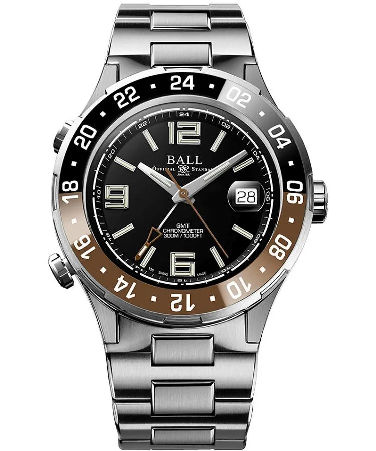 Ceas barbatesc Ball Roadmaster Pilot GMT Automatic Titanium Chronograph Limited Edition DG3038A-S5CJ-BK