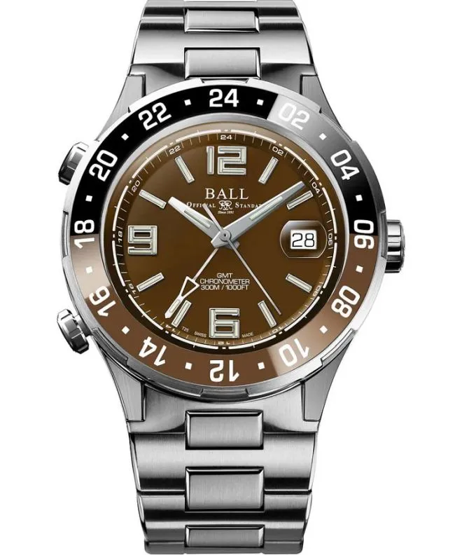 Ceas barbatesc Ball Roadmaster Pilot GMT Automatic Titanium Chronograph Limited Edition DG3038A-S5CJ-BR