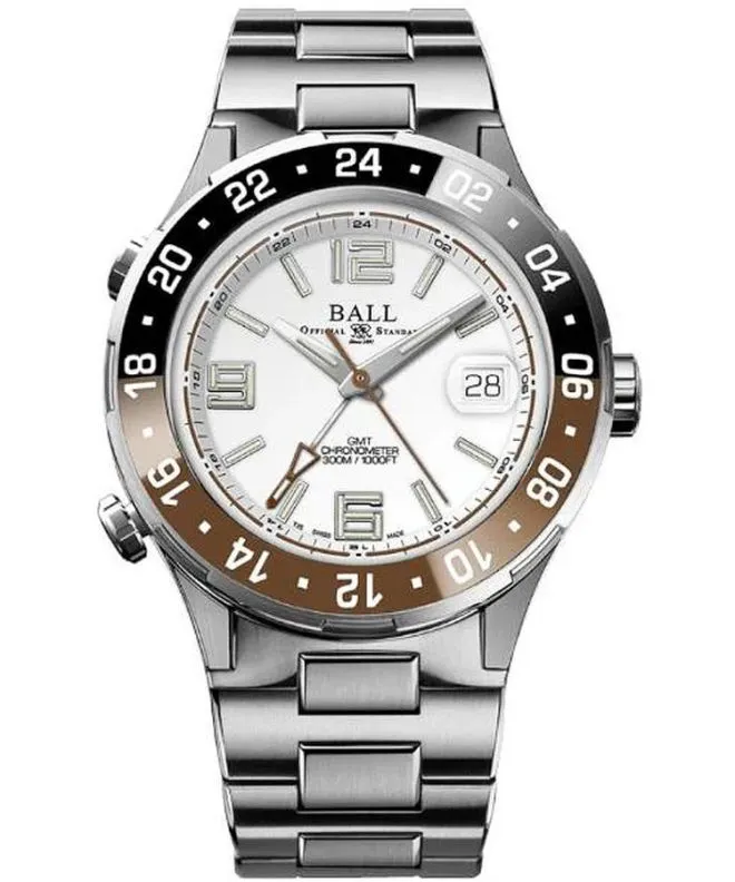 Ceas barbatesc Ball Roadmaster Pilot GMT Automatic Titanium Chronograph Limited Edition DG3038A-S5CJ-WH
