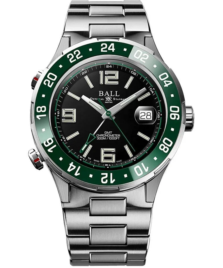 Ceas barbatesc Ball Roadmaster Pilot GMT Automatic Titanium Chronograph Limited Edition DG3038A-S7CJ-BK