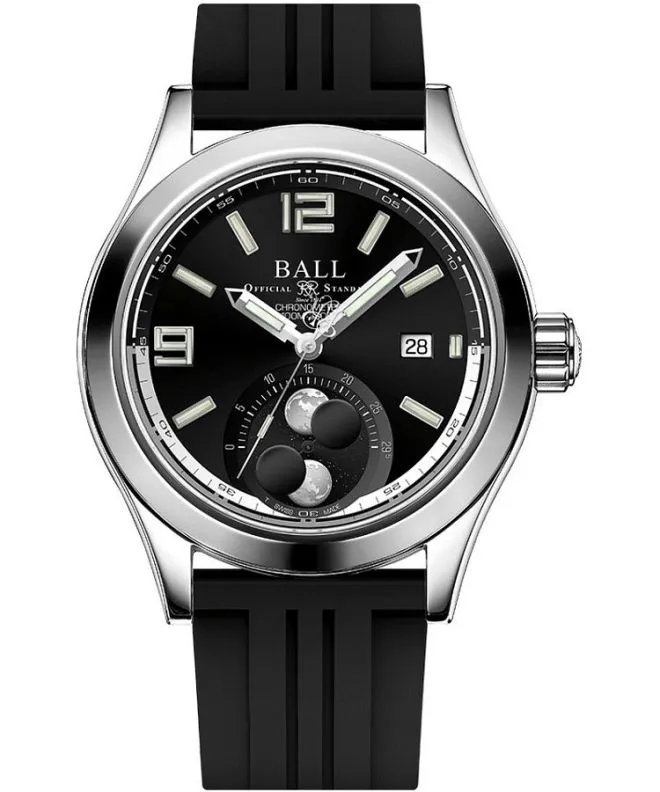 Ceas barbatesc Ball Engineer II Moon Phase Chronometer, Amortiser® Automatic Limited Edition NM2028C-P45C-BK